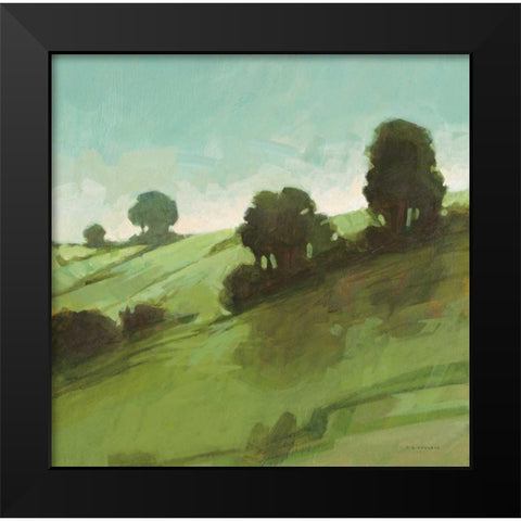 Knoll View 3 Square Black Modern Wood Framed Art Print by Edwards, DB