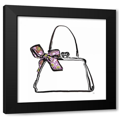 Vintage Designer Purse Black Modern Wood Framed Art Print by Sunflowerman