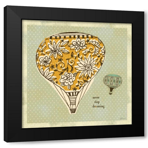 Dream Balloon 3 Black Modern Wood Framed Art Print by Faust, Richard