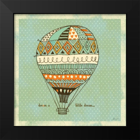 Dream Balloon 4 Black Modern Wood Framed Art Print by Faust, Richard