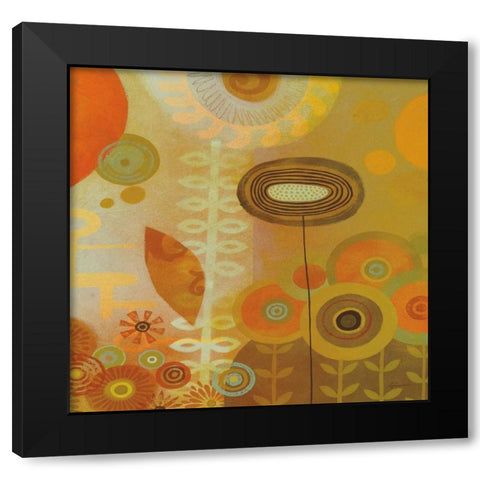 Groovy Bloom 2 Black Modern Wood Framed Art Print by Faust, Richard