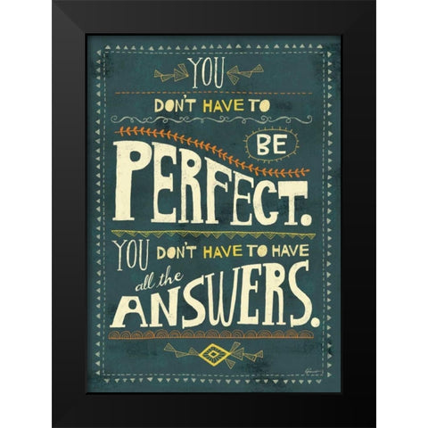Perfect Answers Black Modern Wood Framed Art Print by Faust, Richard