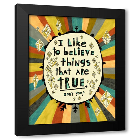 Belief Black Modern Wood Framed Art Print with Double Matting by Faust, Richard