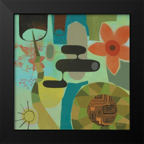 Mid Century Mood 2 Black Modern Wood Framed Art Print by Faust, Richard