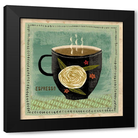 Barrista Beauty 1 Black Modern Wood Framed Art Print by Faust, Richard