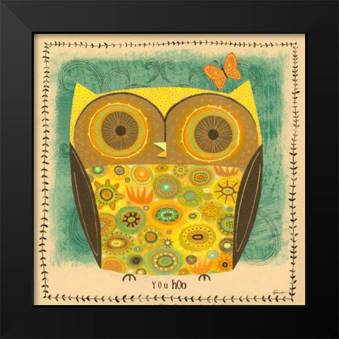 You Hoo Black Modern Wood Framed Art Print by Faust, Richard