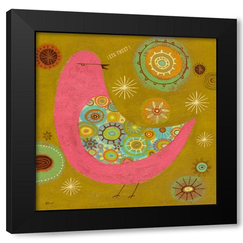 Little Tweet 1 Black Modern Wood Framed Art Print with Double Matting by Faust, Richard