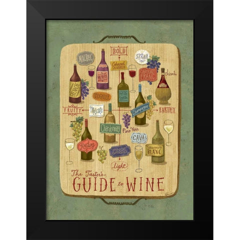 Wine Education Black Modern Wood Framed Art Print by Faust, Richard