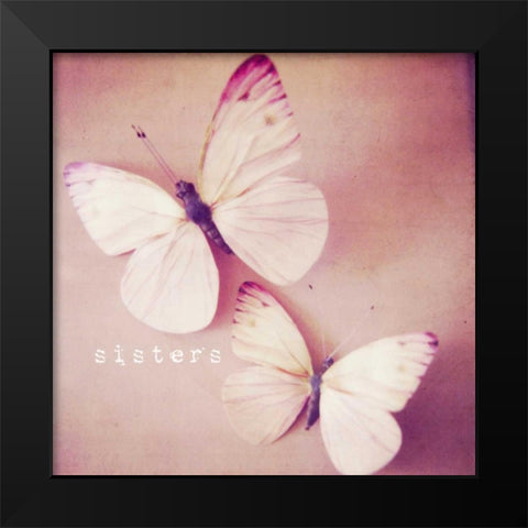 Butterfly Sisters Black Modern Wood Framed Art Print by Susannah Tucker Photography