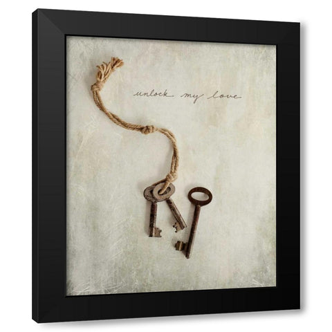 Unlock My Love Black Modern Wood Framed Art Print by Susannah Tucker Photography