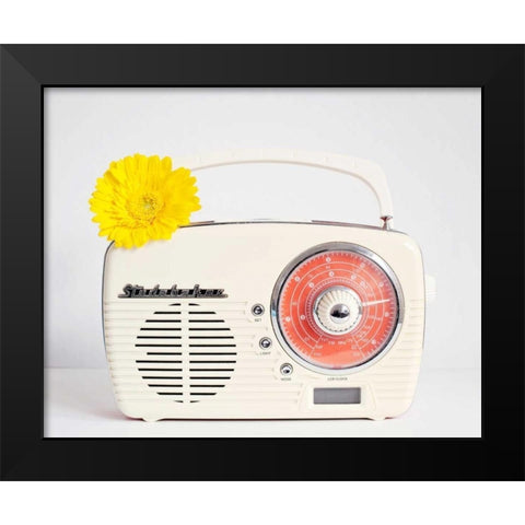 Back In Time White Radio Black Modern Wood Framed Art Print by Susannah Tucker Photography