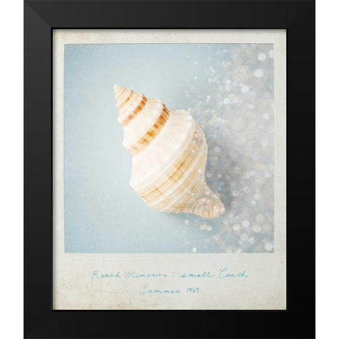 Beach Memories Small Conch Black Modern Wood Framed Art Print by Susannah Tucker Photography