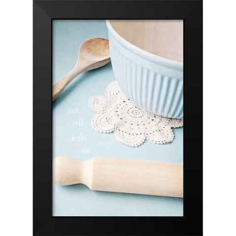 Mix Roll Bake Eat Black Modern Wood Framed Art Print by Susannah Tucker Photography