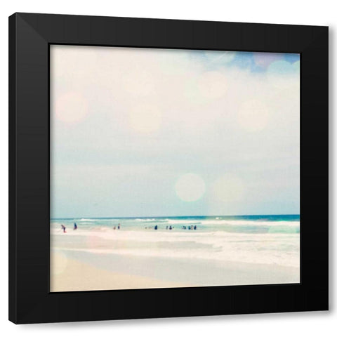 Sun Speckled Beach Black Modern Wood Framed Art Print by Susannah Tucker Photography