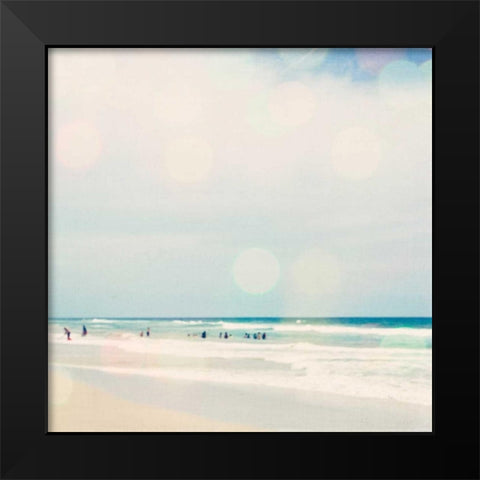 Sun Speckled Beach Black Modern Wood Framed Art Print by Susannah Tucker Photography