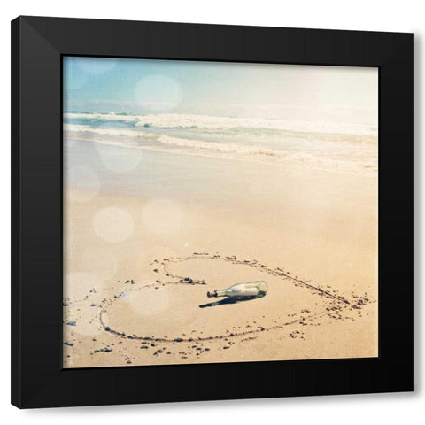 Message of Love Black Modern Wood Framed Art Print by Susannah Tucker Photography