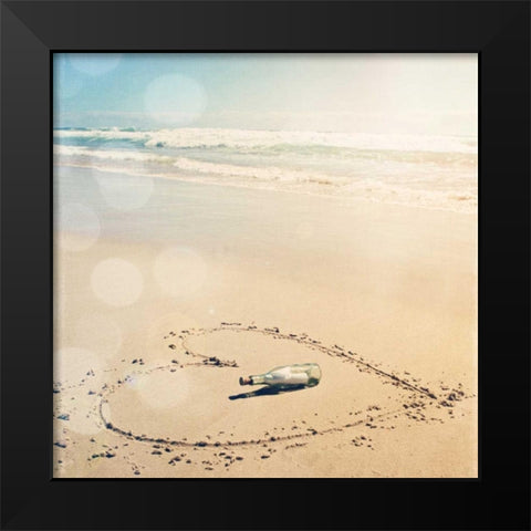 Message of Love Black Modern Wood Framed Art Print by Susannah Tucker Photography