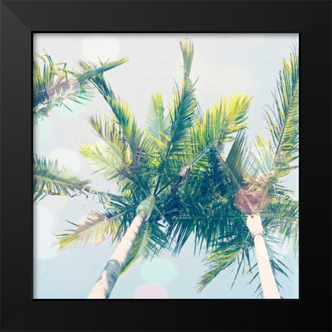 Sun Speckled Palm Trees Black Modern Wood Framed Art Print by Susannah Tucker Photography