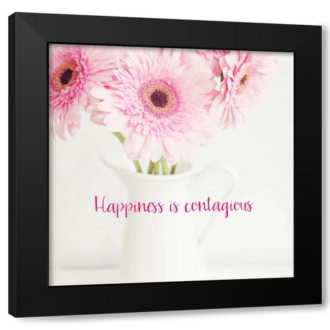 Happiness Is Contagious Black Modern Wood Framed Art Print by Susannah Tucker Photography