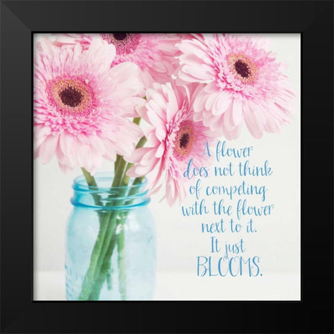 It Just Blooms Black Modern Wood Framed Art Print by Susannah Tucker Photography