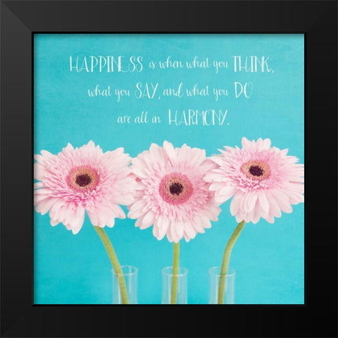 Happiness Is Black Modern Wood Framed Art Print by Susannah Tucker Photography