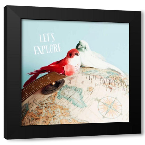 Lets Explore Black Modern Wood Framed Art Print with Double Matting by Susannah Tucker Photography