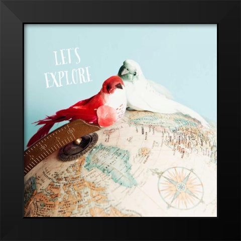 Lets Explore Black Modern Wood Framed Art Print by Susannah Tucker Photography