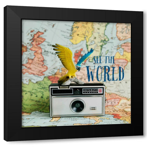 See The World Black Modern Wood Framed Art Print by Susannah Tucker Photography