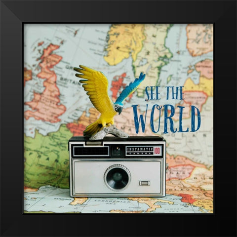 See The World Black Modern Wood Framed Art Print by Susannah Tucker Photography