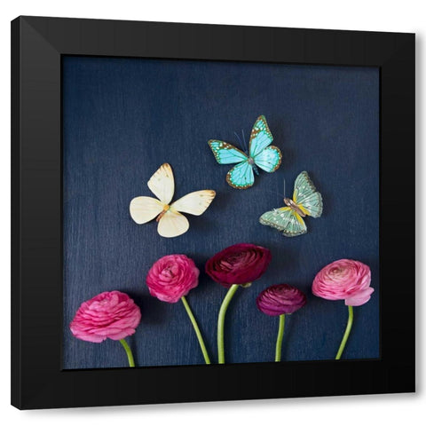 Enchanted Butterflies Black Modern Wood Framed Art Print with Double Matting by Susannah Tucker Photography