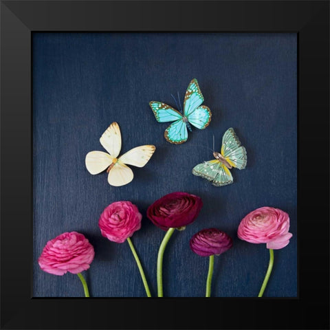 Enchanted Butterflies Black Modern Wood Framed Art Print by Susannah Tucker Photography