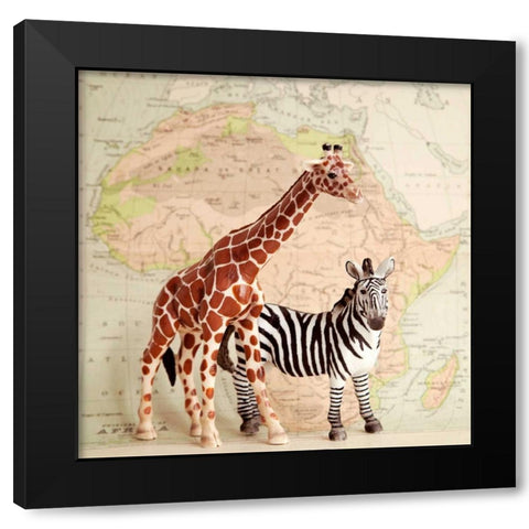 On Safari Black Modern Wood Framed Art Print with Double Matting by Susannah Tucker Photography
