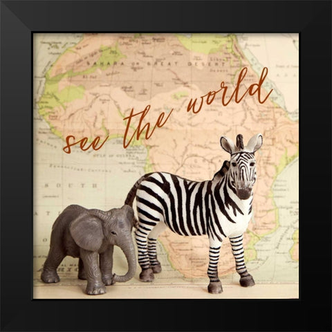 See The World Black Modern Wood Framed Art Print by Susannah Tucker Photography