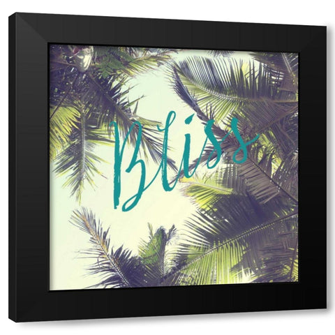 Bliss Palm Trees Black Modern Wood Framed Art Print by Susannah Tucker Photography