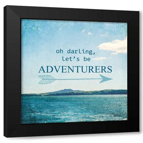 Lets Be Adventurers Black Modern Wood Framed Art Print by Susannah Tucker Photography