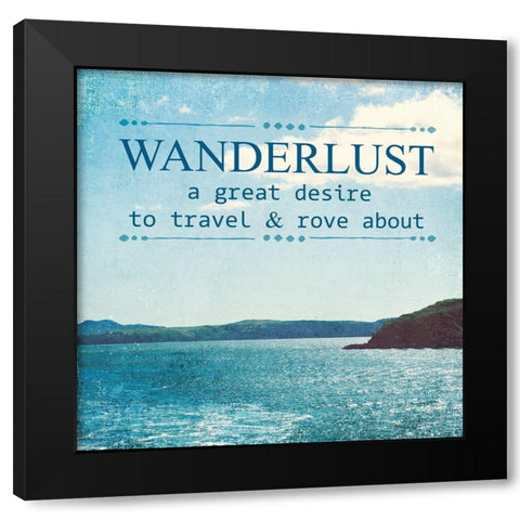 Wanderlust Black Modern Wood Framed Art Print by Susannah Tucker Photography