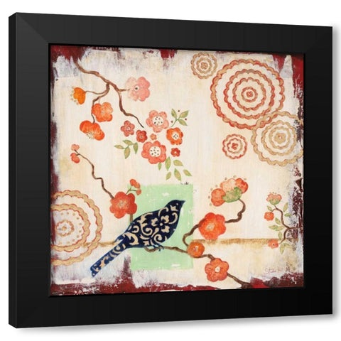 Darling Birds 1 Black Modern Wood Framed Art Print by Studio M