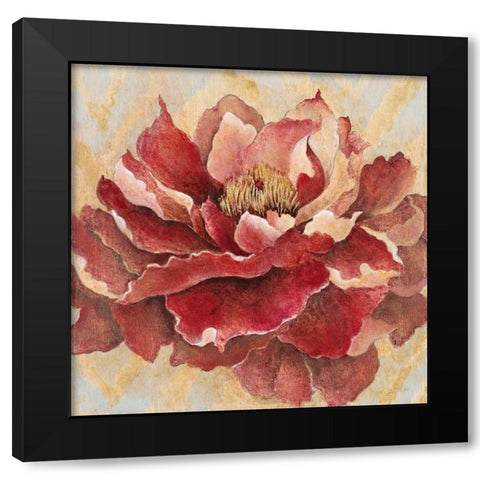 Impassioned Black Modern Wood Framed Art Print with Double Matting by Studio M