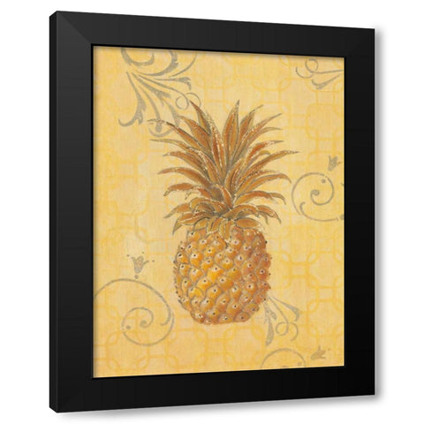 Estate Pineapple 2 Black Modern Wood Framed Art Print by Studio M