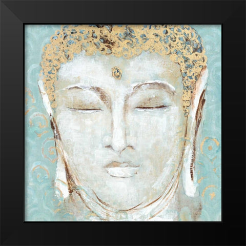 Strength Buddha Black Modern Wood Framed Art Print by Studio M