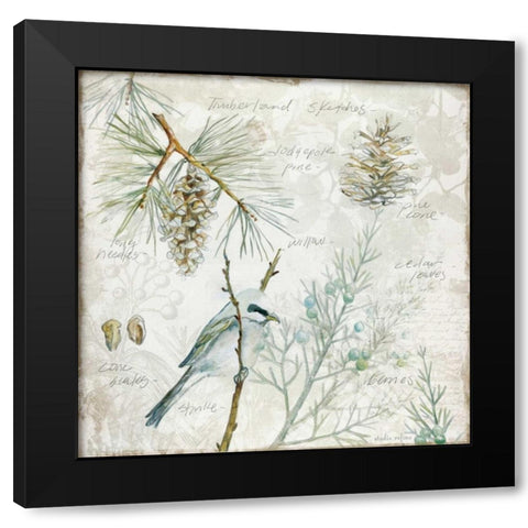 Outdoor Diary 1 Black Modern Wood Framed Art Print with Double Matting by Studio Rofino