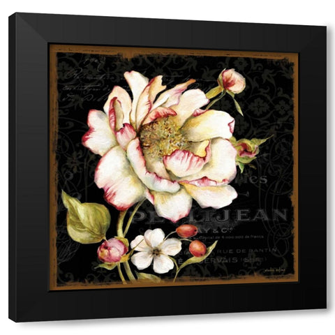 Dusk Flower 1 Black Modern Wood Framed Art Print by Studio Rofino