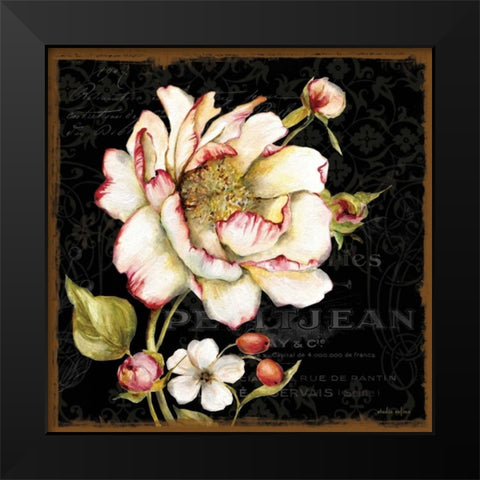 Dusk Flower 1 Black Modern Wood Framed Art Print by Studio Rofino