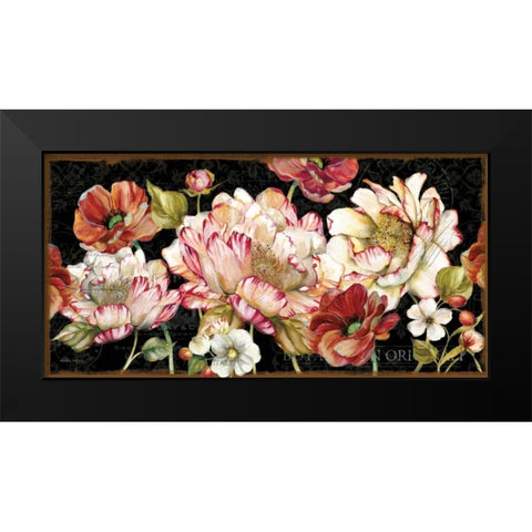 Dusk Garden Black Modern Wood Framed Art Print by Studio Rofino