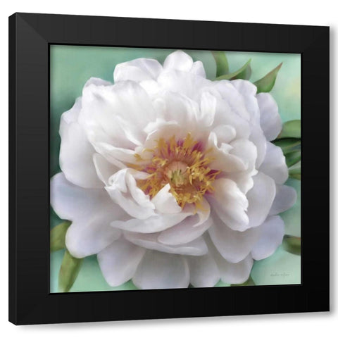 Floral Muse Black Modern Wood Framed Art Print by Studio Rofino