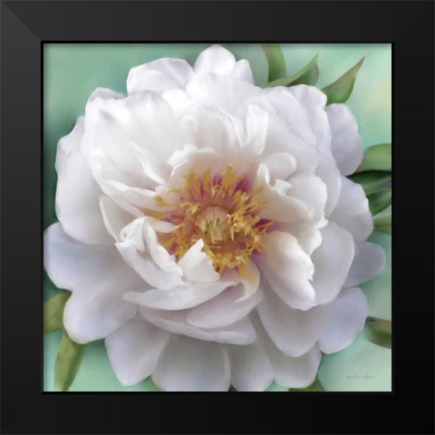 Floral Muse Black Modern Wood Framed Art Print by Studio Rofino