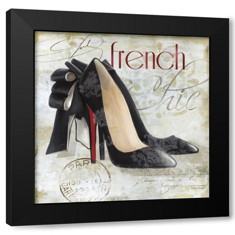 Paris Soles 1 Black Modern Wood Framed Art Print by Cooper, Carlie
