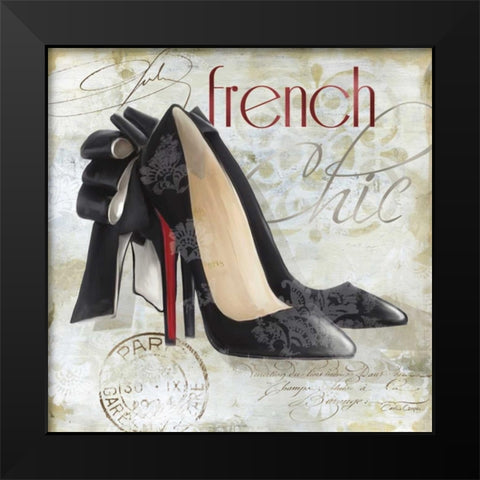 Paris Soles 1 Black Modern Wood Framed Art Print by Cooper, Carlie