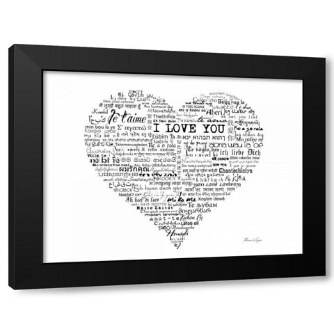 As The French Say-Heart Black Modern Wood Framed Art Print by De Lauzun, Marion