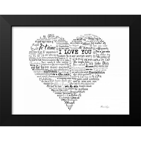 As The French Say-Heart Black Modern Wood Framed Art Print by De Lauzun, Marion